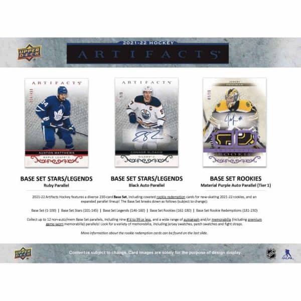 2021-22 UD Artifacts Hockey 10-Box Hobby Case #1 Break Pick Your Team