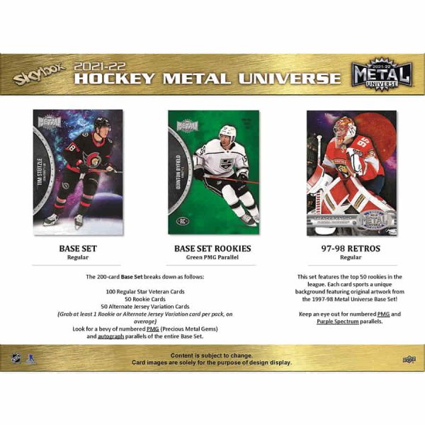 2021-22 Skybox Metal Universe Hockey 8-Box Hobby Case #1 Pick Your Team