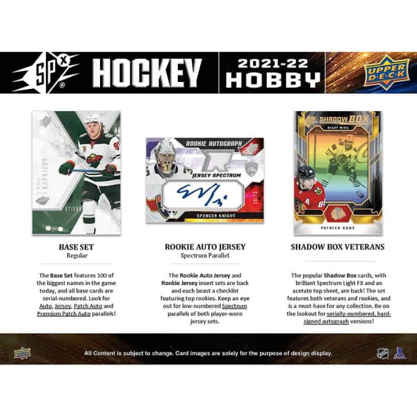 2021-22 Upper Deck SPx Hockey 20-Box Hobby Case #1 Pick Your Team